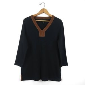 Ralph Lauren Black V-Neck w 3/4 Sleeves, 1X